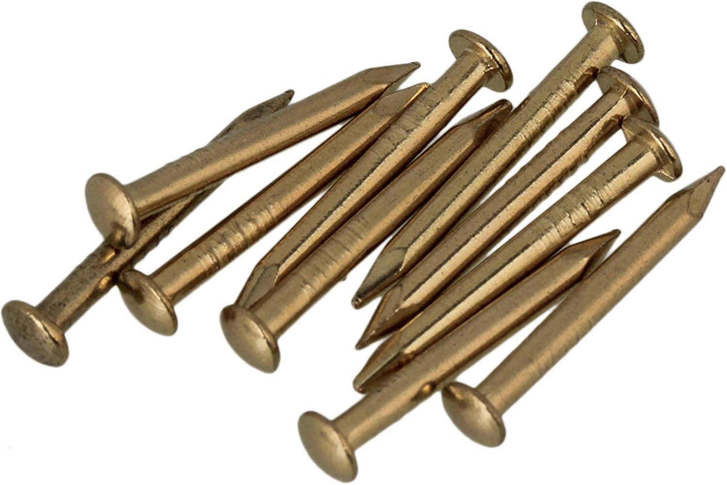100pcs Brass Round Head Copper Clout Nails Rivets Small Wall Pins for Furniture Hinge Hardware Accessories (3mm x 15mm) - Image 3