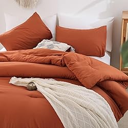 ROSGONIA King Size Comforter Set Burnt