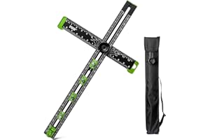 VNW 6 in 1 Adjustable T Square, 24in Drilling Positioning Ruler, Cabinet Hardware Jig, Marking Gauge Tools for Woodworking, Cabinet Drawer Door Hole Drilling Template.