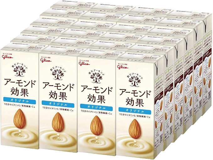 Amazon グリコ乳業 アーモンド効果 200ml紙パック 24本入 グリコ乳業 アーモンドミルク 通販