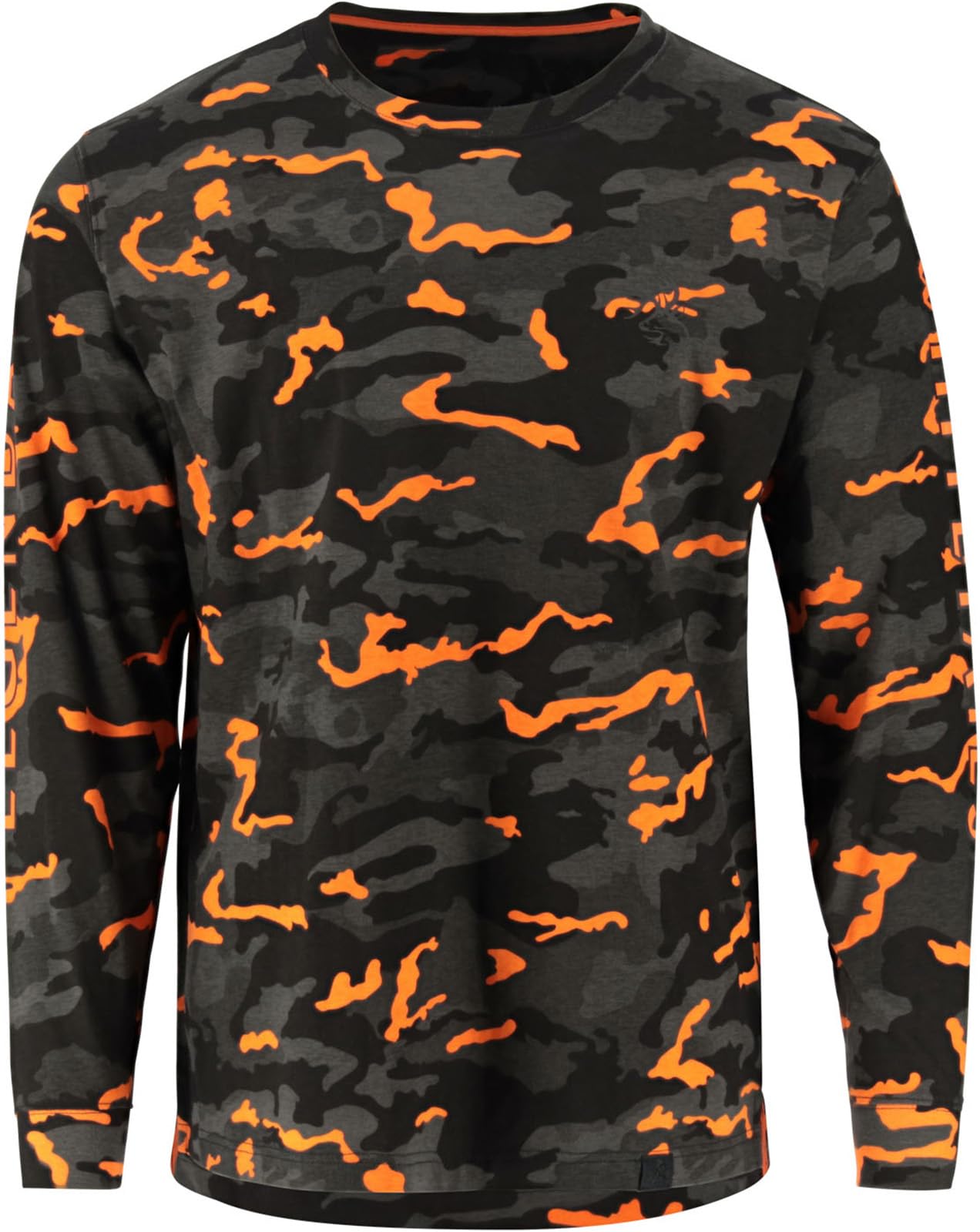Legendary Whitetails Mens Long Sleeve T-Shirt Graphic Tee Preshrunk 100% Heavyweight Cotton, Blazing Camo, X-Large Tall Image