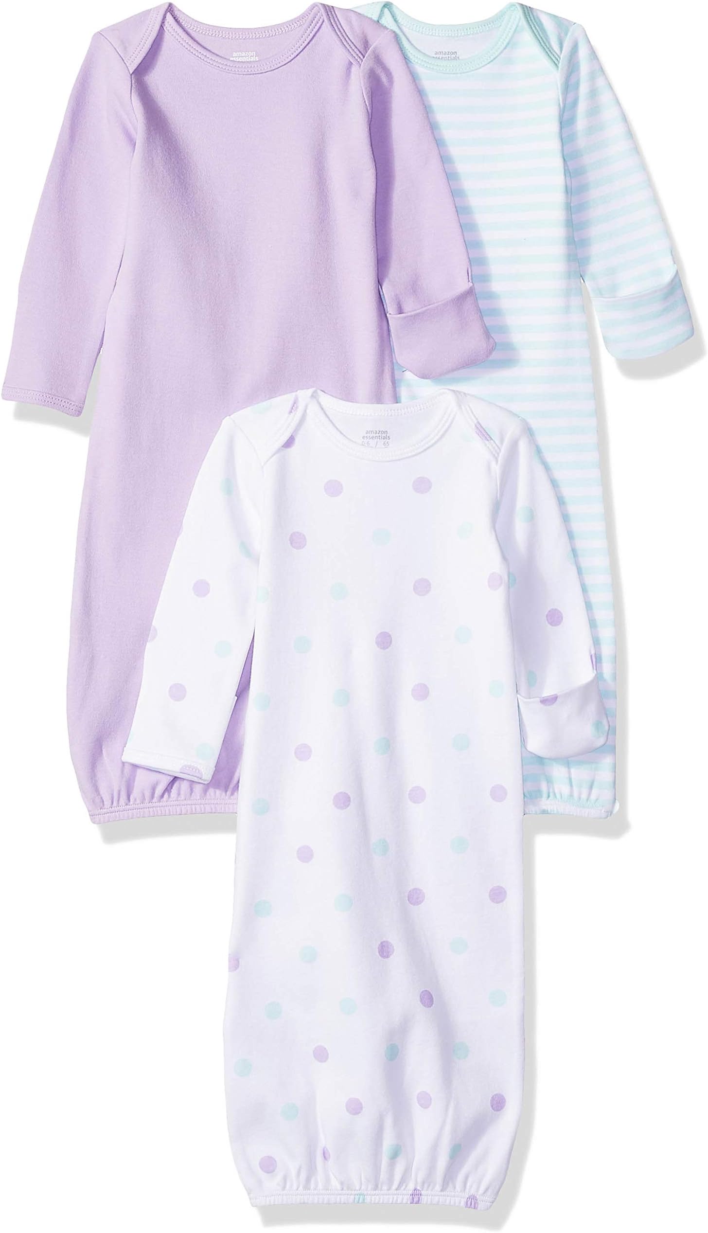 Amazon Essentials Girls' Infant Cotton Sleeper Gowns