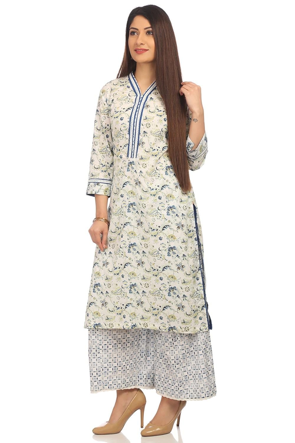 biba women's straight salwar suit