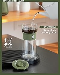 ZENS Modern Glass Infuser Teapot, Smart One Touch