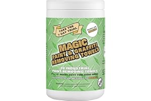 ZENEX Magic Heavy Duty Paint & Graffiti Removing Wipes - Dual Sided Industrial Cleaning Towels | Waterless | Removes Adhesive, Ink, Marker, Spray Paint, Tar, Decals & more (1 Pack | 70 Sheets Total)