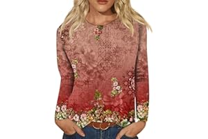 LPIGOH Long Sleeve Shirts for Women - Womens T Shirts Long Sleeve Crew Neck Shirts Basic Tee Sort Comfy Printed Tops Blouse