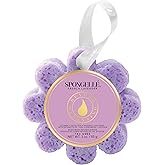 Spongell&eacute; French Lavender Wild Flower Bath Sponge | Built-in Body Wash &amp; Body Scrubber, Shower Loofah Sponge for Women | 14+ uses