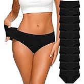 CULAYII Women's Cotton Bikini Panties, High-Cut Full Coverage Stretch Cool Underwear for Women