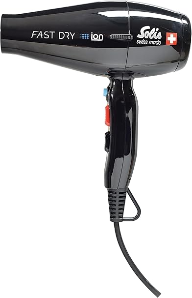 Amazon ソリスプロフェッショナル仕様ドライヤー 最大風速で速乾性抜群 3段階の温度風力変換 イオンテクノロジー ファーストドライ Sd381b 黒 Solis ソリス ホーム キッチン