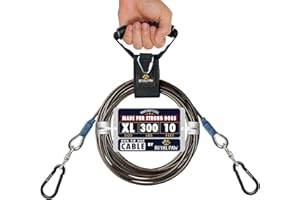 ROYAL PAW Dog Tie Out Cable 10ft - Tie Out Cable for Dogs (up to 300 lbs) - Use Dog Tie-Outs & Stakes for Outside - Best Heav