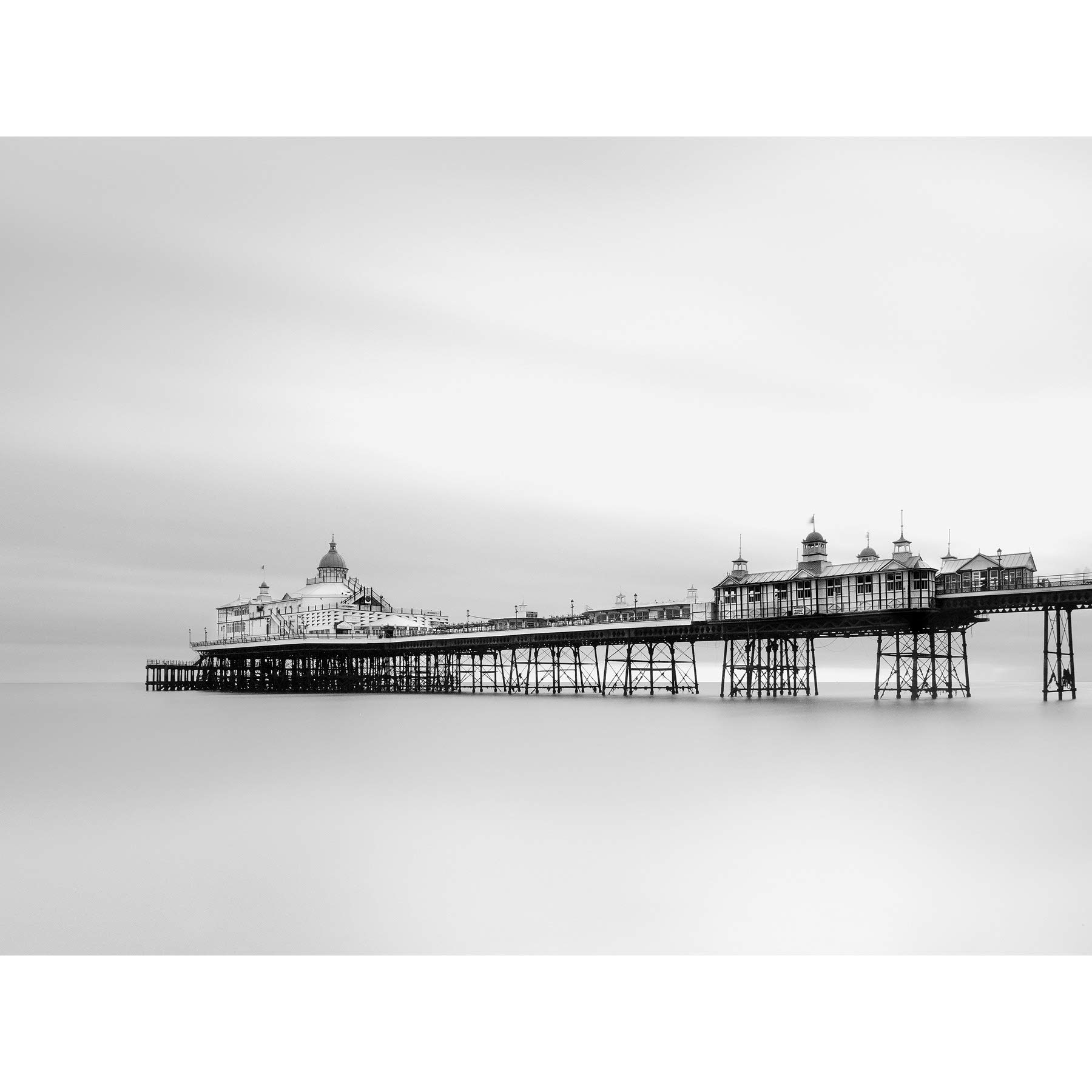 Artery8 Warby Eastbourne Pier Sussex Sea Photo Premium Wall Art Canvas Print 18X24 Inch