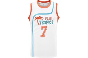 JKNAKN Jackie Moon 33 Coffee Black 7 Flint Tropics Semi Pro 90s Hip Hop Clothes for Party Men Basketball Jersey Green White