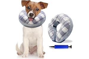 KIKNIN Dog Cone, Inflatable Dog Recovery Collar for Small, Medium and Large Dogs, Soft Dog Cone Alternatives After Surgery to