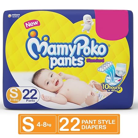 MamyPoko Pants Standard Style Small Diapers (22 Count)