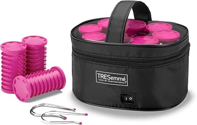 TRESemmé 32mm Heated Hair Rollers Travel Set 10 Volume Curls Carry Case