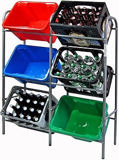 KS-DIREKT Kistenregal Flaschenkastenregal für 6 Kisten Regal für Getränkekästen 116 x 34 x 96 cm