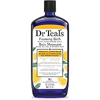 Dr Teal's Foaming Bath with Pure Epsom Salt, Prebiotic Lemon Balm and Essential Oils, 34 fl oz