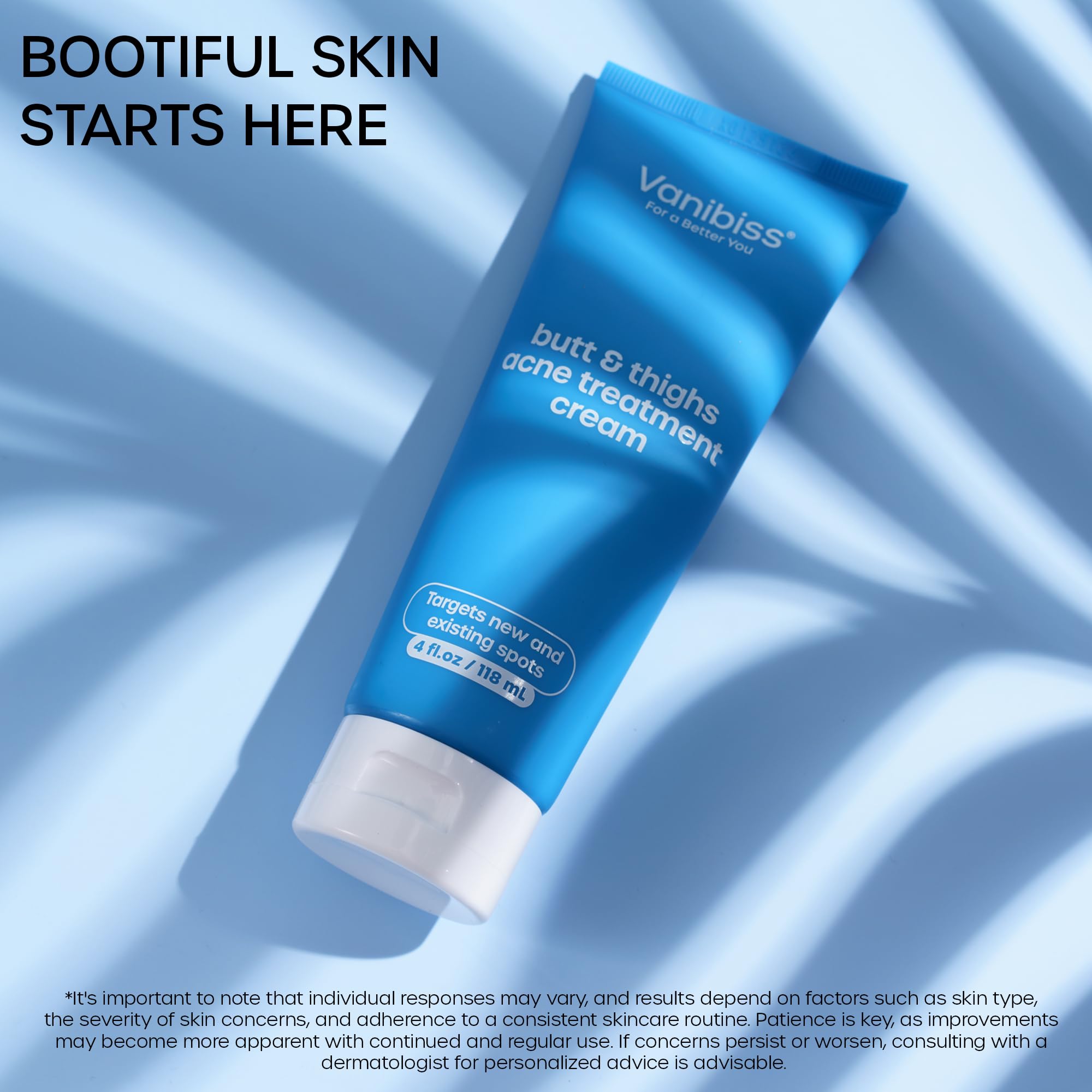 Vanibiss Butt and Thighs Acne Treatment Cream & Foot Anti Blister Balm - Bundle