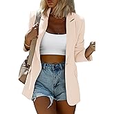 KIRUNDO Womens Blazer 2026 Spring Fall Business Casual Oversized Long Sleeve Button Open Front Suit Jackets Work Clothes
