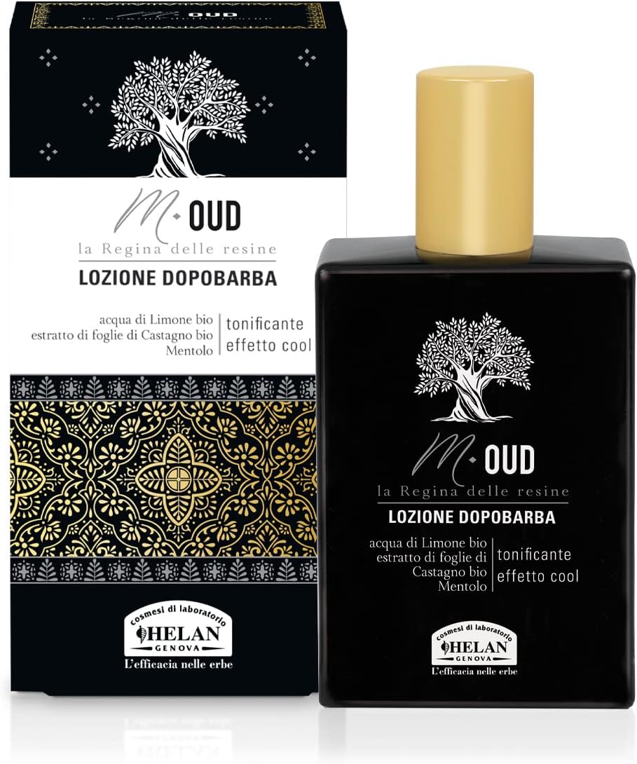 Helan M Oud Mens Aftershave Refreshing Calming Sensitive Skin 75ml Italy