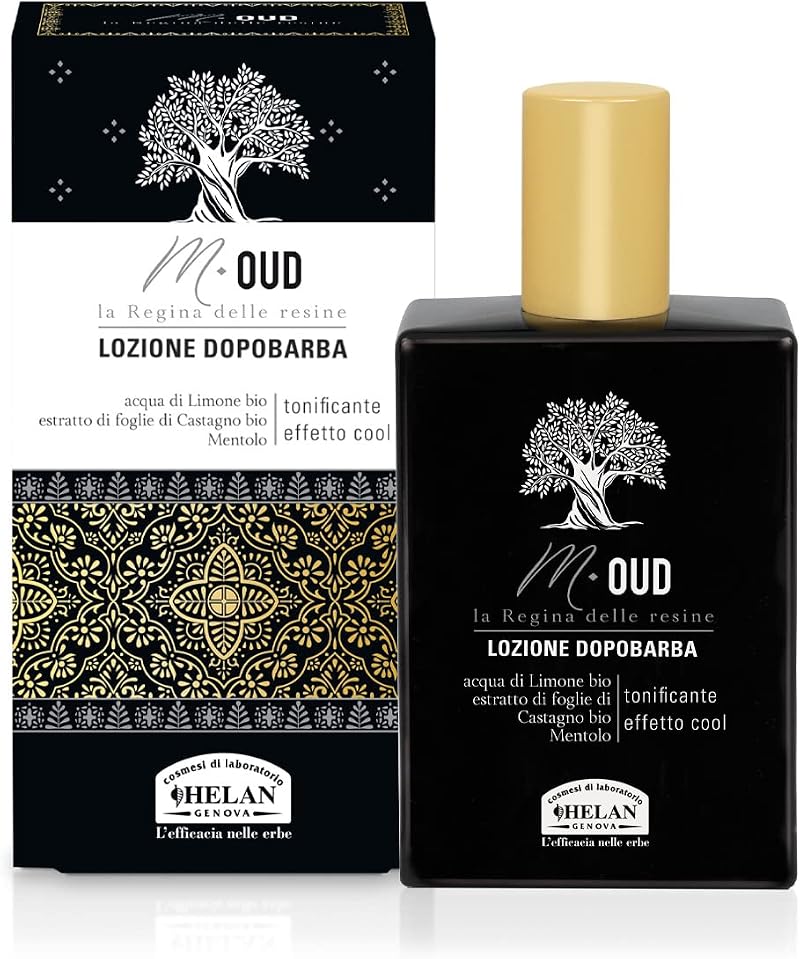 Helan M Oud Mens Aftershave Refreshing Calming Sensitive Skin 75ml Italy