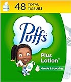 Puffs Plus Lotion Facial Tissue, 1 Cube Box, 48