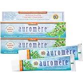 Auromere Ayurvedic Herbal Neem &amp; Clove Toothpaste - Classic Licorice 2 Pack | All Natural Fluoride Free Toothpaste for Adults and Kids, Suitable for Sensitive Teeth, Non GMO, Vegan, Cruelty-Free