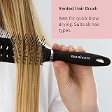 Manicare Vent Hairbrush for Blow Drying and Styling - Ball Tipped Bristles view 4