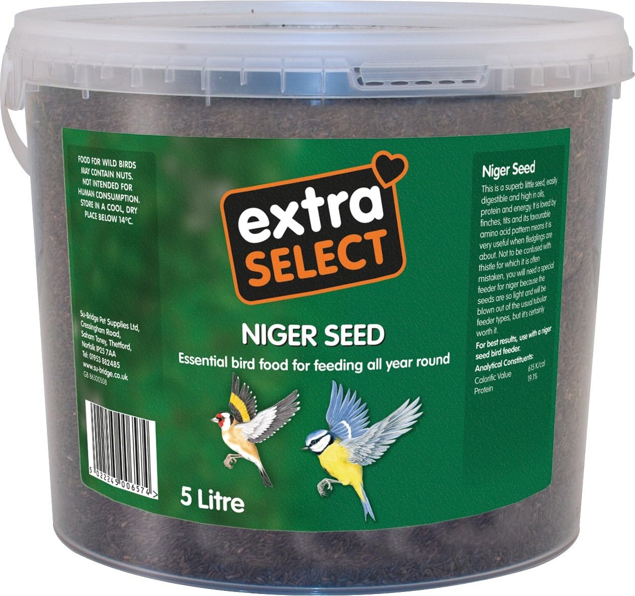 Extra Select Niger Seed Wild Bird Food 12 75 Kg Amazon Co Uk