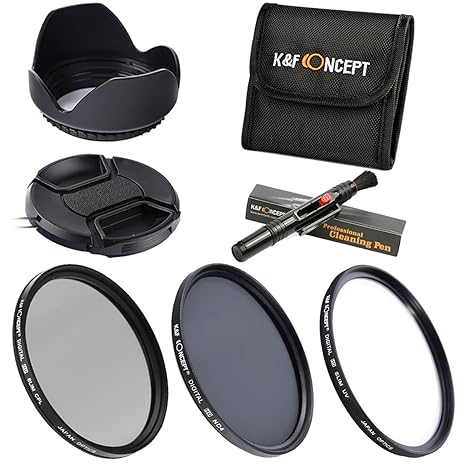 K&F Objektiv Filterset 67mm UV CPL ND4 Filterset für Canon,Nikon D5300 D6700 D5100 D3300 D3200 D3100 DSLR Kamera mit Gegenlic