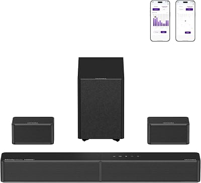 5.1 Surround Sound System with Dolby Atmos and Wireless Subwoofer