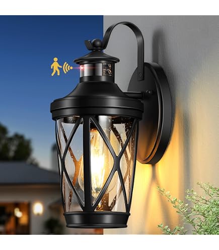 Globe Electric HZ-4630-BK 500 Lumen LED Decorative Security Motion