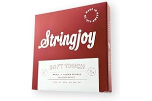 Stringjoy 10.5-47 Soft Touch Naturals – Premium Light Phosphor Bronze Acoustic Guitar Strings - Extra Comfort and Exceptional