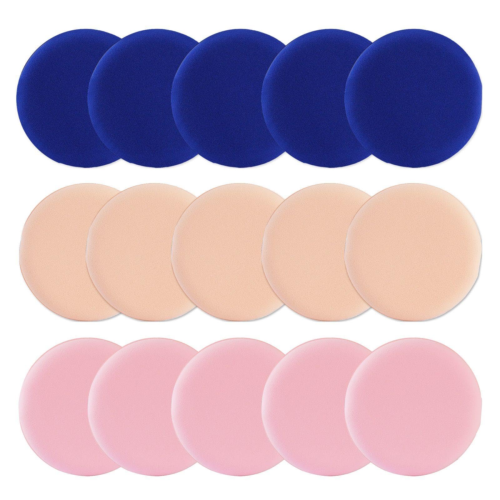 15 Pieces Round Powder Puff, Makeup Tools, Sponge Puff, Makeup Applicator, Soft Puff, Reusable