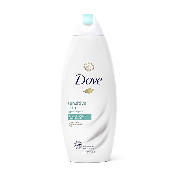 DOVE BODY WASH FOR SOFTER AND SMOOTHER SKIN SENSITIVE SKIN HYPOALLERGENIC AND SULFATE FREE BODY WASH 22 OZ