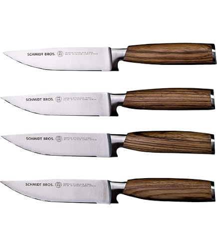 Amazon.com: Schmidt Brothers - Zebra Wood 4-Piece Jumbo Steak