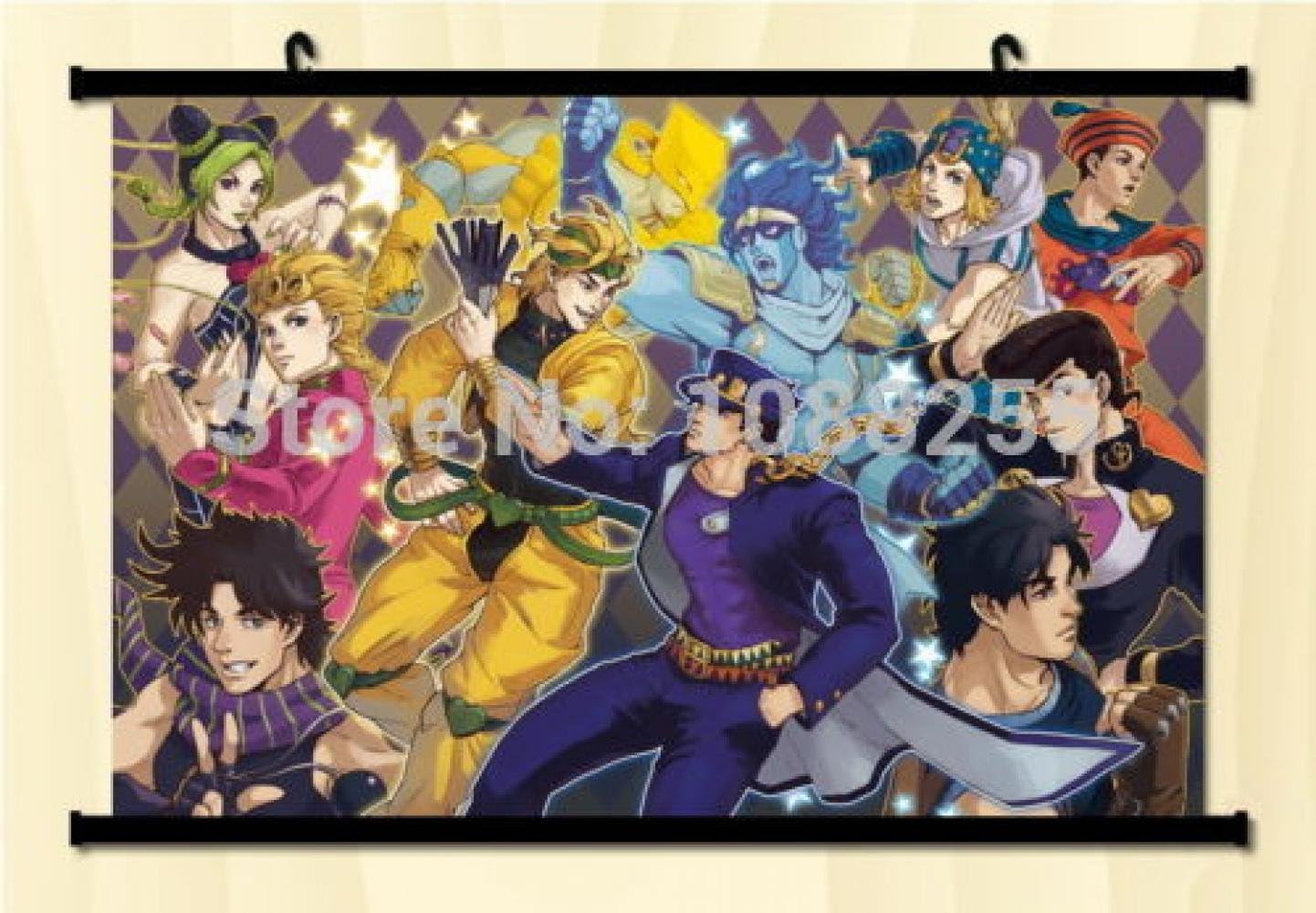 Amazon Com Anime Family Home Decor Japanese Wall Poster Scroll Jojo Jojo S Bizarre Adventure Whole Roles Posters Prints