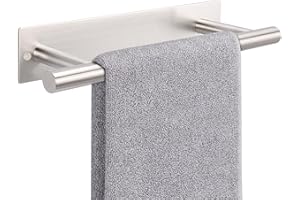 NearMoon Self Adhesive Hand Towel Holder/Towel Ring, Stainless Steel Hand Towel Bar Rustproof Stick on Wall-Towel Rack for Ba