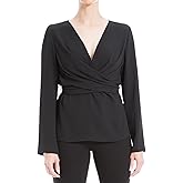 Max Studio Women's Pebbled Satin Cross Body Blouse