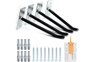 Sinoer 4 Pack Garage Tires Hooks/Heavy Duty Wall Mounted Hanger Tool Storage Rack Multi-Tools Storage Utility Tire Holder wit