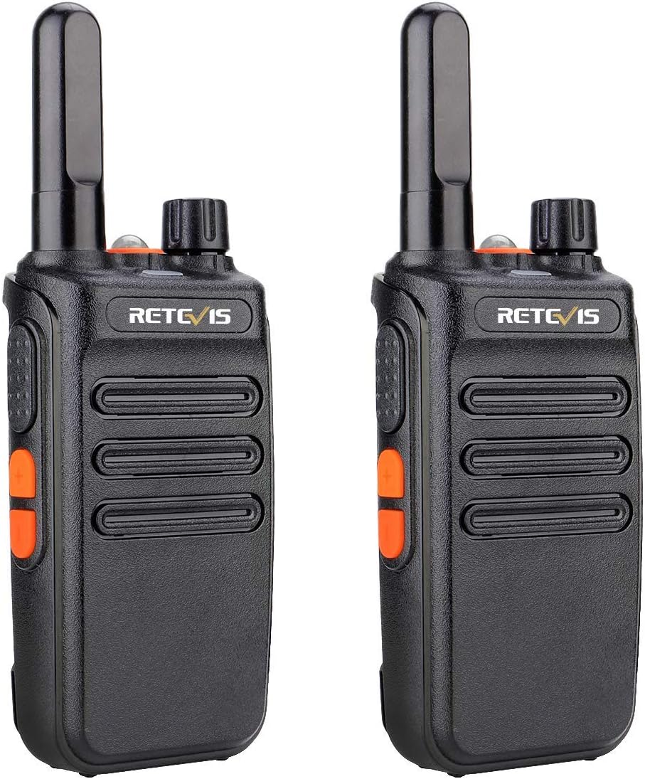 Retevis RB635 Walkie Talkie, Portable 2 Way Radio with LED Flashlight, License Free PMR446, VOX, Emergency Alarm