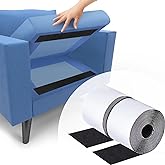 4 Inch x 18 Feet Black Hook and Loop Tape with Adhesive, Nylon Heavy Duty Hook and Loop Tape Strips, Non Slip Rug Grippers, Wall Adhesive Strips, Keep Couch Cushions from Sliding - Black