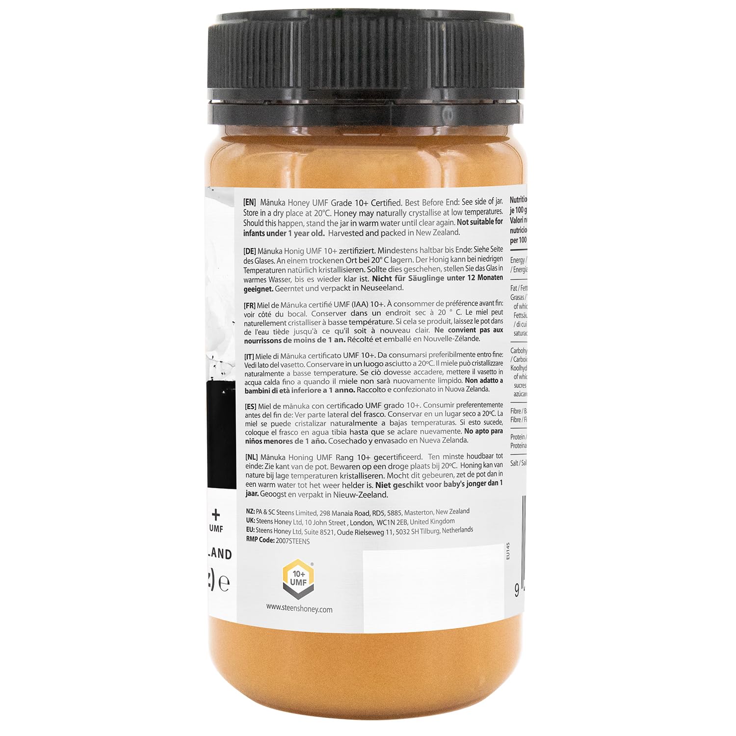 Steens Manuka Honey MGO 263+ - 500 g rein roher 100% zertifizierter UMF 10+ Manuka Honig - abgefüllt und versiegelt in Neuseeland 9
