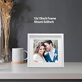 YiPinYin White 10x10 Inch Square Picture Frame Set of 3 8x8 Display view 2