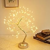 JOINTWIN Fairy Light Tree 108 Led Twinkle Tree Fairy Light Spirit Tree Lamp Battery/USB Operated 6 Hours Timer Function with 8 Lighting Mode Golden Adjustable Branches Home Decoration (Warm White)
