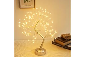 JOINTWIN Fairy Light Tree 108 Led Twinkle Tree Fairy Light Spirit Tree Lamp Battery/USB Operated 6 Hours Timer Function with 8 Lighting Mode Golden Adjustable Branches Home Decoration (Warm White)