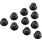 Axial Serrated Nylon Lock Nut Black 4mm (10), AXIC3150
