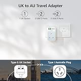 toomke UK to Australia Plug Adapter 5 in 1 USB C 35W PD Type I view 7