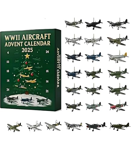 Calendrier De L'Avent 2024 Flotte Navale WW2 - 17 Modèles Navires De Guerre Miniatures En Acrylique Avec Crochets