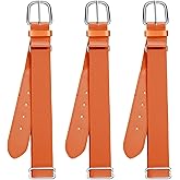 Hicarer 3 Pcs Youths Adult Baseball Softball Belt Girls Adjustable Elastic Uniform Belt PU Leather for Boys